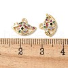 Brass Micro Pave Clear Cubic Zirconia Pendants KK-Q031-47G-05-3