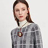 FIBLOOM 3Pcs 3 Colors Alloy Flat Round with Bird Pendant Necklaces Set with Faux Suede Cords NJEW-FI0001-30-6
