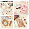 Brass Wax Seal Stamps with Wood Handle AJEW-WH0412-0179-6