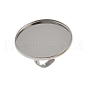 304 Stainless Steel Cuff Ring Components STAS-D372-06P-10-1