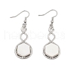 Hexagon Natural Shell Dangle Earrings EJEW-K298-02P-4