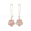 Resin Dangle Hoop Earrings EJEW-JE06352-01-2