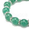 Natural Green Aventurine Beaded Stretch Bracelet BJEW-JB08483-01-4