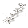Mother's Day Brass Micro Pave Clear Cubic Zirconia Word Mama Connector Charms KK-V007-36P-2