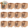 Square Paper Gift Tote Bags with Plastic Visible Window ABAG-WH0051-10C-1