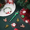 SUNNYCLUE 10Pcs 5 Styles Christmas Theme Food Grade Eco-Friendly Silicone Focal Beads SIL-SC0001-93-4