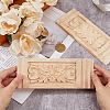 Rubber Wood Carved Onlay Applique AJEW-WH0165-91-3