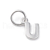 925 Sterling Silver Letter Charms STER-C012-01S-U-1