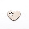 Non-Tarnish Heart with Star 304 Stainless Steel Charms STAS-M211-02-1