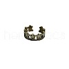Brass Enamel Open Cuff Rings for Women WG5B662-02-2
