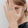 Moon with Teardrop Alloy with Resin Adjustable Cuff Rings FS-WG41F5F-01-4