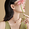 FIBLOOM 3Pcs 3 Colors Plastic & Alloy Star Pendant Necklaces with CCB Beaded Chains NJEW-FI0001-34-7