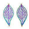 Ion Plating(IP) 201 Stainless Steel Filigree Big Pendants STAS-S118-098-2