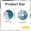 SOFPLATE 300Pcs Transparent Crackle Acrylic Beads CACR-SP0001-01B-2