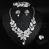 Leaf Alloy Glass Jewelry Sets for Women FS-WG27195-07-1