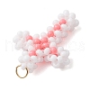 Beaded Cross Charms PALLOY-GD00002-03-4
