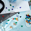 DELORIGIN Wood with Opaque Plastic Beads Bracelet DIY Kit DIY-DR0001-73-5