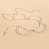 Alloy with Plastic Pearl Round Beaded Waist Beads FS-WG37427-01-2