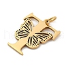 Ion Plating(IP) 201 Stainless Steel Pendants STAS-N103-184G-T-2