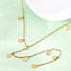 304 Stainless Steel Teardrop Tassel Y Necklaces NJEW-R026-24G-3