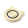 Pine Wooden Bangle Bracelet Finger Ring Diplay Holder Tray BDIS-D002-03A-02-4