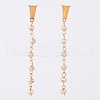 Electroplate Glass Dangle Stud Earrings EJEW-JE04017-03-2