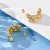Brass Micro Pave Clear Cubic Zirconia Stud Earrings EJEW-D322-07G-02-3