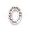 Rack Plating Brass Micro Pave Clear Cubic Zirconia Linking Rings KK-L155-58P-2