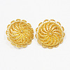 Flower Alloy Pendant Necklace & Stud Earring & Ring & Cuff Bangles Sets FS-WGA0F38-01-3