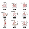 Ocean Theme Alloy Enamel Pendants ENAM-BC0001-04-2