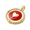 Brass Enamel Pendants KK-P303-09G-2