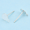 925 Sterling Silver Stud Earring Settings STER-T005-02A-1