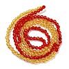 Transparent Gradient Color Glass Beads Strands GLAA-H021-01A-38-4