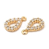 Brass Micro Pave Cubic Zirconia Pendants KK-B074-04G-2