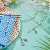 2Pcs 2 Style May Lily of Valley Bees Butterfly Beaded Knitting Row Counter Chains HJEW-AB00693-5