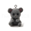 Flocky Opaque Resin Pendants FIND-U030-09P-01-1