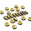 Brass Grade A Rhinestone Spacer Beads RSB038NF-14G-1
