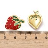 Brass Micro Pave Cubic Zirconia Stud Earrings EJEW-F895-27C-02G-5