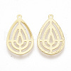 Brass Filigree Pendants X-KK-G378-09G-2