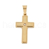 304 Stainless Steel Rhinestone Pendants STAS-G346-47A-G-1