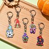Halloween Acrylic Gnome Pendant Decoration HJEW-YW00031-01-4