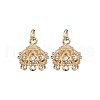 Brass Micro Pave Cubic Zirconia Multi-Strand Links KK-B133-06G-02-1