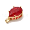 Rack Plating Brass Micro Pave Cubic Zirconia Pendants ZIRC-C002-07G-4