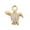 Rack Plating Brass Micro Pave Cubic Zirconia Pendants KK-P230-23G-A-1
