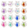  64Pcs 8 Colors UV Plating Rainbow Iridescent Acrylic Beads OACR-TA0001-20-1