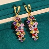Leaf Brass Cubic Zirconia Pendant Necklaces & Hoop Earrings & Rings Sets FS-WGD46EA-01-3