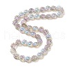 Transparent Electroplate Glass Beads Strands GLAA-G098-04A-2