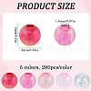 SOFPLATE 1000Pcs 5 Colors Valentine's Day Transparent Acrylic Beads MACR-SP0001-29A-2