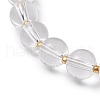 1Pcs Crystal Glass Round Beads Stretch Bracelets & 1Pcs Round Glass with ABS Plastic Imitation Pearl Beaded Strech Bracelets for Women BJEW-JB11733-6