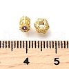 Brass Micro Pave Clear Cubic Beads KK-B135-06G-2